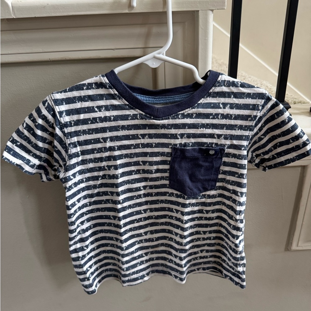Lucky Brand Navy Striped Kids T-Shirt